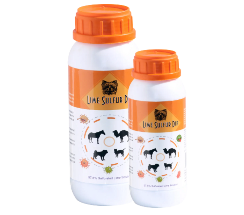 Lime Sulfur Dip - Pet and Veterinary Solution for Dermatitis, Mange, Ringworm and other Parasites