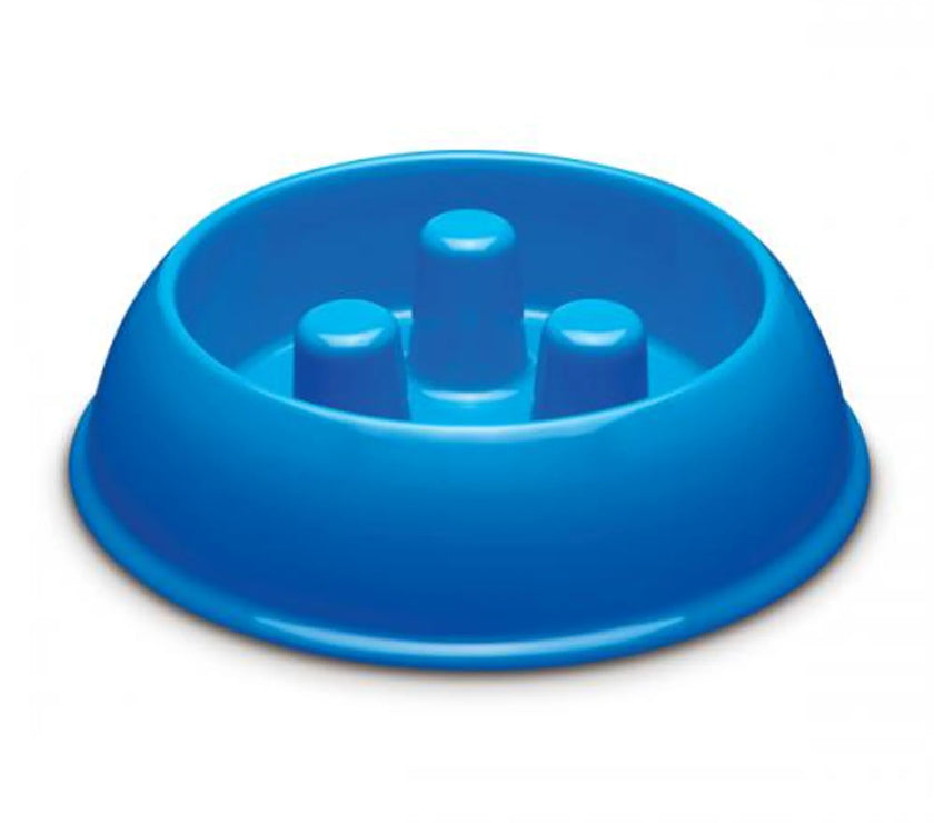 PS Plastic Slow Feeder Bowl 40oz Blue