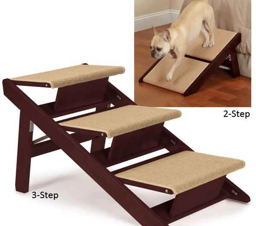 PE RampStep pet stairs with 2 and 3-step options for easy pet access