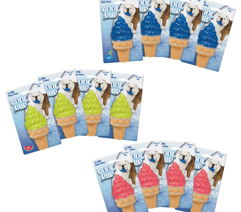 Cool Pup Toy Large Ice Cream Cone 12Pk