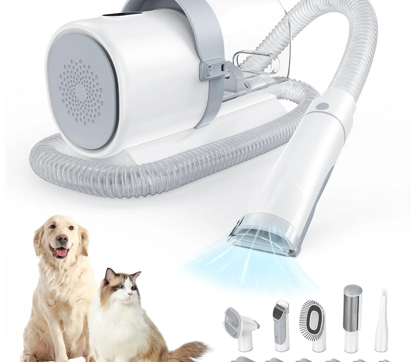 Professional Pet Grooming Clippers with 2.5L Cup, 3 Suction Modes