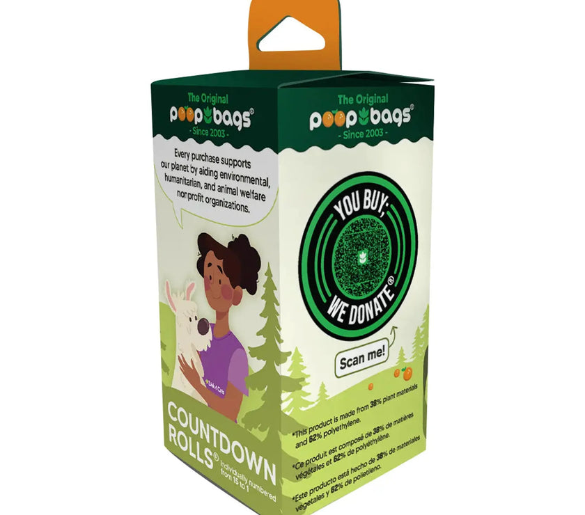 The Original Poop Bags Orange Scented USDA Biobased Rolls