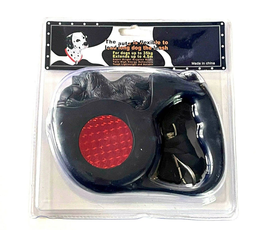 Reflective Retractable Pet Dog Leash Up to 4.5m Long 35kg 77lbs Krypton Beam Strong