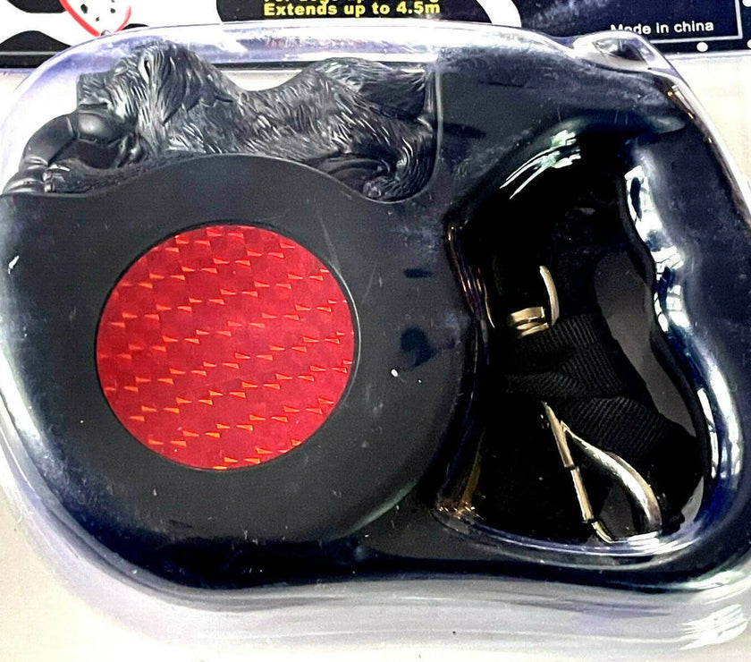 Reflective Retractable Pet Dog Leash Up to 4.5m Long 35kg 77lbs Krypton Beam Strong