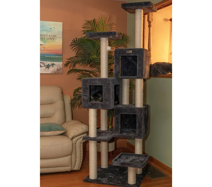 Griant Real Wood Cat Tower for Multiple Cats  A8104