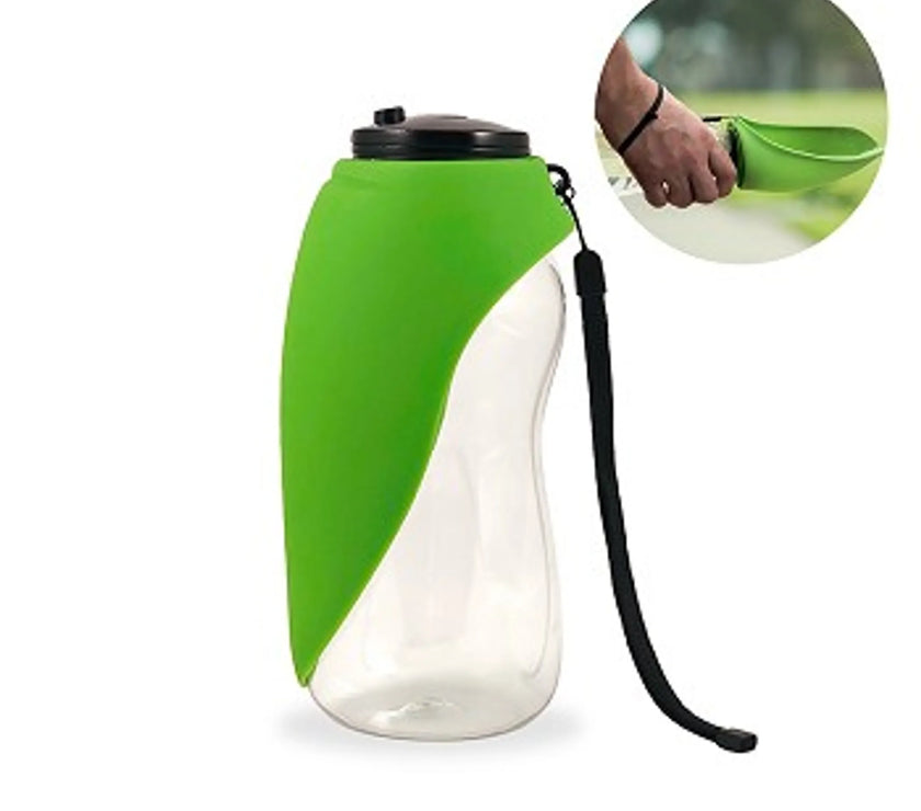 Fold-A-Bowl - Portable Pet Water Bottle and Bowl